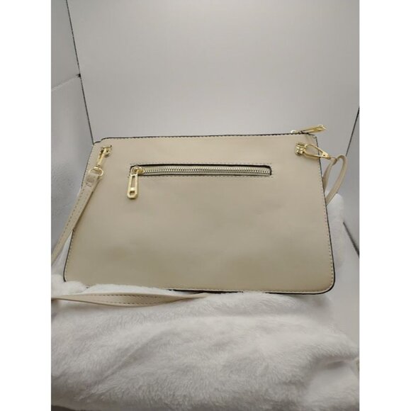 Herbosa Beige Cutout Handbag Purse Crossbody Clutch Adjustable Strap - Picture 9 of 11